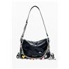 Desigual, BORSA EFFETTO PELLE, Donna, Poliuretano, Nero, U