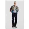 Desigual, Jeans con stampa orientale, Uomo, Cotone, Blu, 28