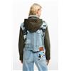 Desigual, parka bimateriale Mickey Mouse, Cotone, Blu, L