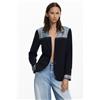 Desigual, Blazer ibrido, Donna, Blu, L