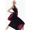Desigual, abito asimmetrico papavero, Donna, Poliestere, Nero, L