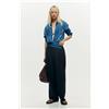 Desigual, Pantalone sartoriale combinato, Donna, Nero, L