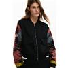 Desigual, giacca con maniche a patch, Donna, Nero, L