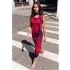 Desigual, abito drappeggiato asimmetrico, Donna, Poliestere, Rosso, M