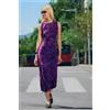Desigual, Abito midi floccato, Donna, Poliestere, Rosso, L