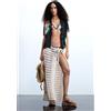 Desigual, pareo traforato con applicazioni, Cotone, Bianco, U