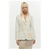 Desigual, giacca patchwork bianca, Viscosa, Bianco, L
