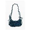 Desigual, Borsa in denim con applicazioni, Donna, Cotone, Blu, U