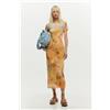 Desigual, abito slim ibrido, Donna, Poliestere, Giallo, L