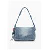 Desigual, borsa media charms in denim, Donna, Blu, U