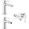 Grohe Lineare Set 3 Miscelatori Monocomando per Lavabo Bidet e Vasca Cromo ,
