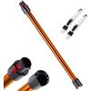 Vonsera Tubo di Prolunga compatibile con Dyson V7 V8 V10 V11 V15, Tubo Telescopico Rigido, Asta di Estensione con Spazzole 2 in 1, Accessorio Aspirapolvere, Arancione