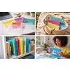 BUSTA CON BOTTONE A4 FLUO PLASTIDEA 5 PEZZI