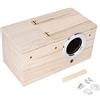 Fdit1 Durevole Nido di Uccelli in Legno Natural Bird House Cockatiels Scatola di Allevamento di Uccelli per colombaia Passero Piccolo Animale