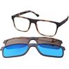 Emporio Armani EA4115 50891W | Occhiali da Vista con Clip da Sole | Prova Online | Plastica | Quadrati | Marrone, Havana | Adrialenti