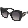 Alexander McQueen AM0402S 001 | Occhiali da Sole Graduati o Non Graduati | Prova Online | Plastica | Oversize | Nero | Adrialenti
