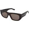 Alexander McQueen AM0450S 002 | Occhiali da Sole Graduati o Non Graduati | Plastica | Quadrati | Marrone, Havana | Adrialenti