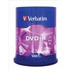Verbatim Dvd+R 16x Speed, Confezione da 100