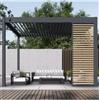 Ombréa Pannello laterale per pergola ombrÉa vs in alluminio antracite e legno 1 mt