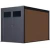 Ombréa Casetta da giardino ombrÉa in alluminio antracite 204x302x256 cm