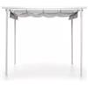 Gazebo pergola da esterno retrattile mykonos, colore bianco - 2,90x2,90x2,30 mt