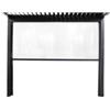 Elica Garden Pannello laterale manuale elica garden per pergola bioclimatica in pvc antracite lato 3 mt