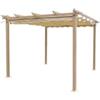 EuroGarden Gazebo pergola da esterno eurogarden daiana in acciaio effetto legno 3x3 m