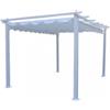 Elica Garden Pergola rettangolare elica garden astoria in alluminio e poliestere bianco 400x300x240 cm