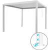 EuroGarden Pergola bioclimatica eurogarden afrodite con apertura a manovella ad asta in acciaio bianco 3x4x2,5 mt