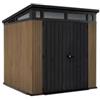 Keter Casetta da giardino keter pent 7x7 in resina marrone con porta battente doppia 214x218x226 cm