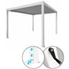 EuroGarden Pergola bioclimatica eurogarden atena con apertura a manovella in alluminio bianco 3x3x2,5 mt