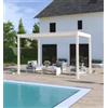 Ombréa Pergola bioclimatica ombrÉa vs in alluminio bianco 397x303x257 cm
