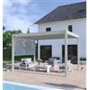 Ombréa Pergola bioclimatica ombrÉa vs in alluminio grigio perla 397x303x257 cm