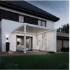 Ombréa Pergola bioclimatica addossata ombrÉa vs in alluminio bianco 397x304x257 cm
