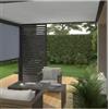 Ombréa Pergola bioclimatica addossata ombrÉa vs in alluminio bianco e antracite 397x304x257 cm