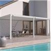 Ombréa Pergola bioclimatica addossata ombrÉa vs in alluminio bianco 596x303x257 cm