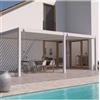 Ombréa Pergola bioclimatica addossata ombrÉa vs in alluminio beige sabbia 596x303x257 cm