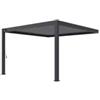 Ombréa Pergola bioclimatica addossata ombrÉa vs in alluminio bianco e antracite 399x399x255,8 cm