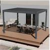 Ombréa Pergola bioclimatica motorizzata ombrÉa elmo con illuminazione antracite 399x307x256 cm