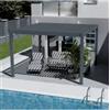 Ombréa Pergola bioclimatica motorizzata ombrÉa elmo in alluminio antracite 403x403x256 cm