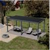 Ombréa Pergola bioclimatica motorizzata ombrÉa elmo in alluminio antracite 598x293x256 cm