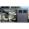 Ombréa Pergola bioclimatica e casetta da giardino ombrÉa in alluminio antracite 5x3 mt