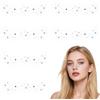 Sinbana 6pz Adesivi per Lentiggini di Halloween, Tatuaggi Temporanei Impermeabili Viso Braccia Bambini e Adulti Accessori il Trucco Spettrale per la Festa di Halloween (Design Fiocco Neve)