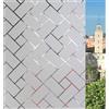 ETNIC ART Pellicola decorativa Vetri Protezione Privacy Autoadesiva senza colla Anti UV senza Residui Facile Applicazione Finestre Doccia Aderenza Statica Rimovibile Riutilizzabile (Mattoncini, 44 x 120 CM)