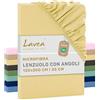 Lavea® Lenzuolo con Angoli Una Piazza e Mezza 120x200 cm - Microfibra Morbida e Traspirante - Per Materassi fino a 35 cm - Con Elastico Tutto Intorno - Certificato OEKO-TEX - Beige