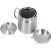 Pilipane POT PER CINTER OLIO 304 Filtro olio in acciaio inossidabile di grande capacità Contenitore grasso manico ergonomico con colino per la cucina domestica (2l)