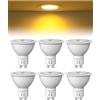 Lamptobe Faretti LED GU10 Giallo Caldo 2000K, 3,5W (Equivalenti a 50W), 36° Angolo del Fascio, Non Dimmerabile, AC 220V, Lampadina LED GU10 per Faretti Soggiorno, Cucina, Applique, 6 Pezzi