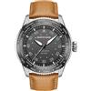 plplaaoo North Edge Mach Pilot Orologio a energia solare per uomini 50m Waterproof Chronograph Night Vision che dura fino a 180 giorni Custodia in acciaio inossidabile in lega TPR cinghia (Argento)