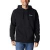 Columbia Hoodie Trek-Felpa con Cappuccio, Nero/Logo delle Maniche, L Uomo