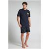 Intimissimi Pigiama Corto In Cotone Stampa Sub-lime Blu